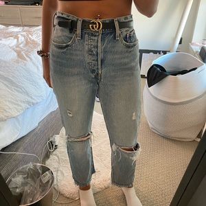 Levi’s Ripped Straight Leg Jeans